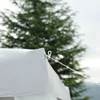 Outsunny Garden Gazebo 3x3m Pop-up Folding Tent Steel Waterproof Oxford Polyester UV-resistant with Carry Bag White(m-9)