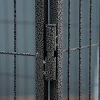 PawHut 4-panel wire-mesh dog playpen with lockable door, dim. 109L x 74l x 71H cm(m-8)