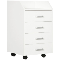 Vinsetto Office storage pedestal on wheels 4 sliding drawers MDF and particleboard dim. 40L x 36l x 65H cm white