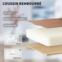 HOMCOM Chaise bureau ergonomique, fauteuil de bureau avec dossier inclinable, hauteur réglable, 65x67x111-119cm, marron(m-5)