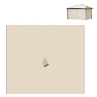 Outsunny 4 parois latérales pour pavillon de jardin tonnelle rigide 300 x 300 cm protéger de la pluie vent soleil beige(m-1)