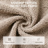 HOMCOM Swivel Armchair and Footstool Set, Height Adjustable Accent Chair with Adjustable Headrest, Rocking Function, Light Brown(m-6)