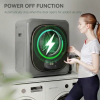 HOMCOM 4kg Vented Tumble Dryer with 5 Drying Mode, 800W Compact Freestanding Front Tumble Dryer Grey(m-6)