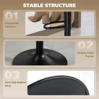 HOMCOM Bar Stools Set of 2, Modern Swivel Barstools with Footrest for Kitchen Island and Dining Room, Brown(m-7)