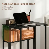 HOMCOM 63 cm Drop Leaf Writing Work Desk - Black(m-5)