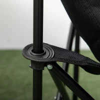 Outsunny Camping Chair, Lightweight Folding Chair with Carrying Bag and Storage Pocket, Perfect for Festivals, Fishing, Beach and Hiking, Black(m-8)