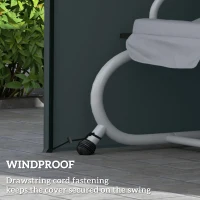 Outsunny Pokrowiec na huśtawkę 3-osobową, Wodoodporny, Tkanina Oxford, 220 x 125 x 172 cm, Szary(m-6)