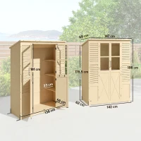 Outsunny Abri de jardin Walk-in avec plancher et 4 fenêtres(m-3)