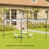 Outsunny Panneaux latéraux pour tonnelle panneaux de remplacement pour tonnelle 3 x 3 m ou 3 x 6 m, lot de 2, blanc(m-7)