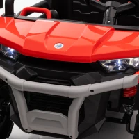 HOMCOM 12V 2 Seater Kids Electric Ride-On Car with Electric Bucket, Remote Control - Red(m-10)