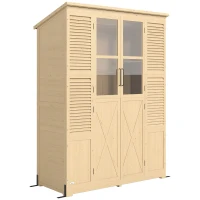 Outsunny Caseta de Jardín Walk-in con Suelo y 4 Ventanas(m-1)