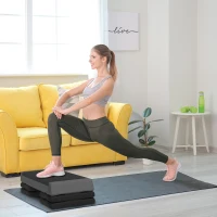 SPORTNOW Stepper Fitness Aérobic 3 Niveaux, Hauteur Réglable 10,5/15,5/20,5 cm, Surface Antidérapante, Capacité 250 kg, Gris(m-10)