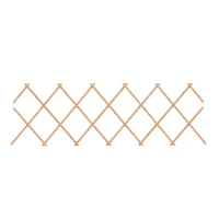 Outsunny Ausziehbares Garten-Rankgitter aus Holz Stütze für Kletterpflanzen Rosen und Weinreben 180x60 cm Hellbraun(m-1)