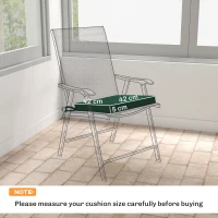 Outsunny Set of 6 Chair Cushion Seat Pads Dining Chair w/ Straps, Indoor Outdoor Removable Tie On Garden Patio, Green(m-3)