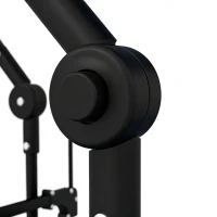 Outsunny Carrinho de Transporte com Rodas Grandes Travão Teto Amovível Carro Dobrável para Jardim com Barra Ajustável 125x59x133 cm Preto(m-13)