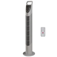 HOMCOM Tower Fan Oscillating 3 Speeds 3 Winds 40W w/ RC Timer Quiet - Grey(m-1)