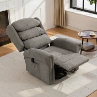 HOMCOM Velvet-Feel Electric Riser Recliner Chair, Power Lift Recliner Chair for Elderly with Remote Control, Dark Grey(m-7)