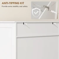 HOMCOM Shoe Cabinet with Louvered Doors, Modern Shoe Storage Cabinet with Drawer and Adjustable Shelves, White(m-7)