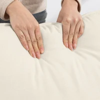 HOMCOM 146 cm Zweisitzer Sofa, Chenille-Sofa mit doppellagiger Polsterung, Federkissen, tiefem Sitz, hoher Rückenlehne, Creme(m-9)