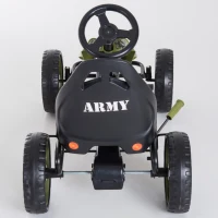 HOMCOM Pedal Go Kart, Kids Ride On Racer with EVA Tyres, Manual Clutch, Braking, Adjustable Seat for Age 3-6 Years, Green(m-14)