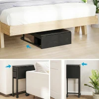 HOMCOM 63 cm Drop Leaf Writing Work Desk - Black(m-8)