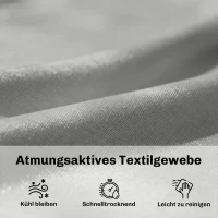 Outsunny Poly Rattan Sonnenliege S-förmige Gartenliege mit 5-fach verstellbare Rückenlehne Kopfstütze atmungsaktive UV-beständig(m-7)