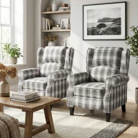 HOMCOM 160° Reclining Armchair, with Footrest - Grey and White(m-9)