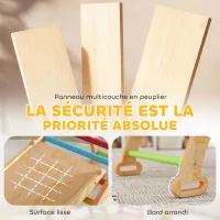 AIYAPLAY Triangle d'escalade enfant avec rampe réversible toboggan bascule et structure d'escalade multicolore(m-5)