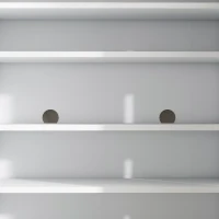 HOMCOM Meuble à chaussures 20 paires, armoire à chaussures moderne avec portes à fermeture douce, étagères réglables, blanc(m-9)