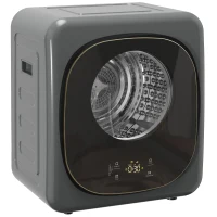 HOMCOM 4kg Vented Tumble Dryer with 5 Drying Mode, 800W Compact Freestanding Front Tumble Dryer Grey(m-10)