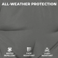 Outsunny Set of 6 Outdoor Seat Cushions with Machine Washable Cover, Water Repellent Seat Cushions Dark Grey(m-5)