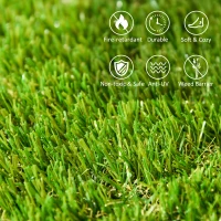 Outsunny 10 PCs 30 x 30cm Artificial Grass Turf, 25mm Pile Height Grass Carpet Fake Grass Mat UV Resistance for Outdoor(m-6)