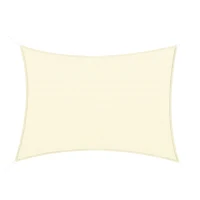 Outsunny Rectangular Shade Sail 3 x 4 m High-Density Polyethylene UV Protection With Storage Bag - Cream(m-11)