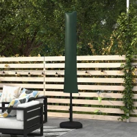 Outsunny Parasol Cover, Cantilever Umbrella Cover for 2-3.5 m Parasols, Banana Umbrella Protector with Zipper, Green(m-9)