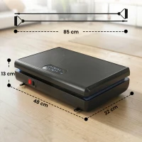 SPORTNOW Plataforma Vibratoria con 120 Velocidades 5 Programas Pantalla LED Luz Mando a Distancia 2 Bandas Elásticas Negro(m-3)