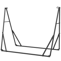Outsunny Hängemattengestell für Hängematte verstellbar klappbar tragbar Hängemattenständer mit Tragetasche 290x78x100 cm Schwarz(m-10)