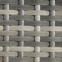 Outsunny Rattan Side Table, Outdoor Coffee Table with Plastic Board Under the Full Woven Table Top for Patio, Garden, Balcony, Mixed Grey(m-7)