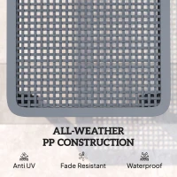 Outsunny Plastic Sun Lounger, 4-Position Adjustable Reclining Garden Lounger Sunbed for Patio, Beach, Terrace, Dark Grey(m-4)