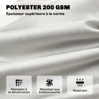 Outsunny Coussin matelas assise dossier pour banc de jardin balancelle canapé 3 places grand confort 150 x 98 x 8 cm gris clair(m-4)