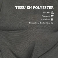 Outsunny Ensemble de 4 coussins pour salon de jardin 2 pour assise 56x52x7cm 2 pour dossier 56x45x17cm gris foncé(m-4)