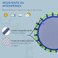 Outsunny Baloiço Infantil Ninho com Altura Ajustável para Crianças de 3-8 Anos Carga 150 kg para Exterior Ø100x120-180 cm Azul(m-6)