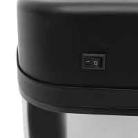 HOMCOM Sensor Mülleimer 20L Edelstahl Automatischer Mülleimer mit Bewegungssensor, Inneneimer 33 x 25 x 42,5 cm Silber+Schwarz(m-8)