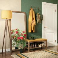 HOMCOM 90cm Artificial Rose Tree Set of 2, Decorative Fake Plant with 344 Silk Leaves 17 Flowers for Outdoor Indoor Decor, Red(m-9)