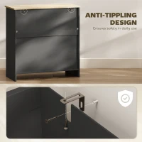 HOMCOM Sideboard Storage Cabinet, Modern Kitchen Cupboard with Adjustable Shelf, Drawer and Double Doors, Black(m-6)