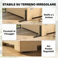 Outsunny Capanno da Giardino Walk-in con Pavimento e 4 Finestre(m-8)
