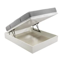 Pack colchón HR viscoelástico de 24 cm + canapé abatible blanco con gran capacidad – 135x190cm(m-1)