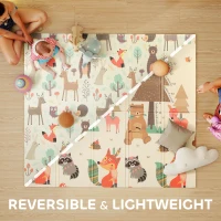 AIYAPLAY Mata do zabawy dla dzieci 196 x 176 x 1,5 cm składana dwustronna wielokolorowa(m-4)