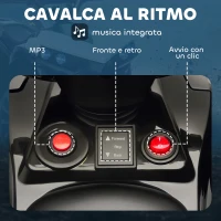 AIYAPLAY Quad Elettrico per Bambini ATV con Batteria Ricaricabile 6V, Fari LED e Musica, Età 3-6 Anni, Bianco(m-6)