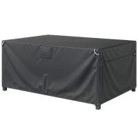 Outsunny Schutzhülle für Gartenmöbel Winterfest Wasserdicht Winddicht Anti-UV Abdeckplane 420D Oxford Gewebe 180x120x74cm Schwarz(m-10)