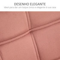 HOMCOM Poltrona Moderna Poltrona de Leitura Estofada em Veludo com Assento Amplo Pés em Madeira  67x61,5x71 cm Rosa(m-5)